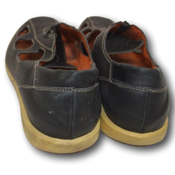 Bruno Magli Sport Navy Blue Leather Fisherman Shoes Size: 44.5 / 12 - Picture 2 of 4